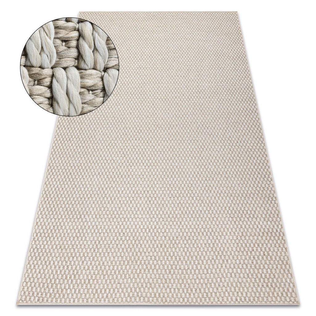 Matto ORIGI 3555 kerma - litteä SISAL - beige hinta ja tiedot | Isot matot | hobbyhall.fi