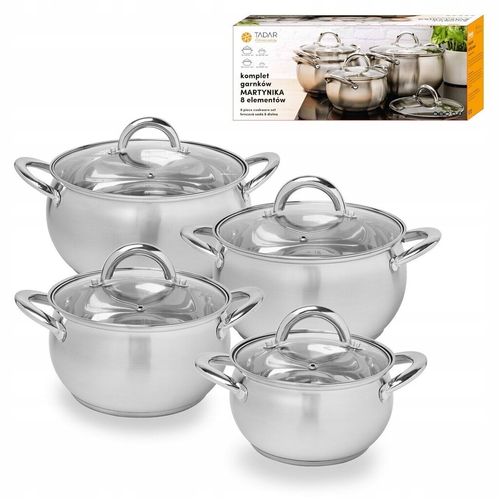 Tadar Martynika Pot Set 8 Email hinta ja tiedot | Kattilat ja painekattilat | hobbyhall.fi