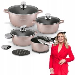 Konighofer Pollo Rose Gold Pot Set 12 kpl hinta ja tiedot | Kattilat ja painekattilat | hobbyhall.fi