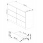 Akord Comoda White K120 120 x 40 x 77 cm hinta ja tiedot | Lipastot | hobbyhall.fi