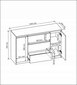 Meble Masztalerz -rinta 2d3s 120 x 39 x 78 cm hinta ja tiedot | Lipastot | hobbyhall.fi