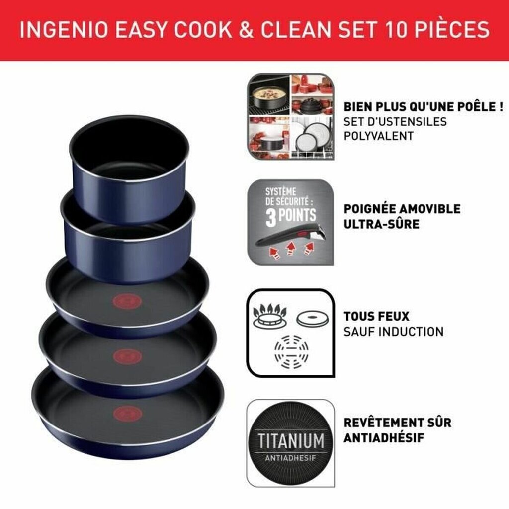 Tefal setti, 10 kpl hinta ja tiedot | Paistinpannut | hobbyhall.fi