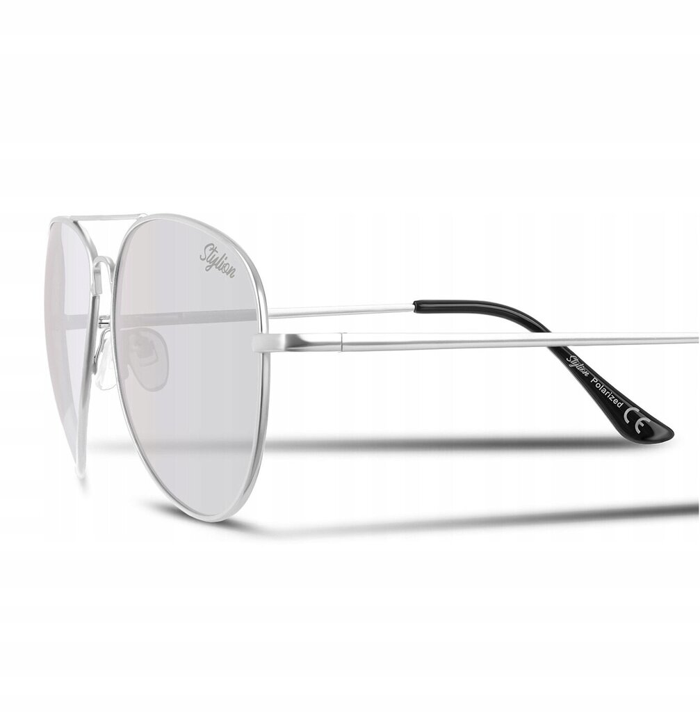 POLARISATION Aviator Silver Aurinkolasit UV400 Miesten aurinkolasit STL-03C7 hinta ja tiedot | Naisten aurinkolasit | hobbyhall.fi