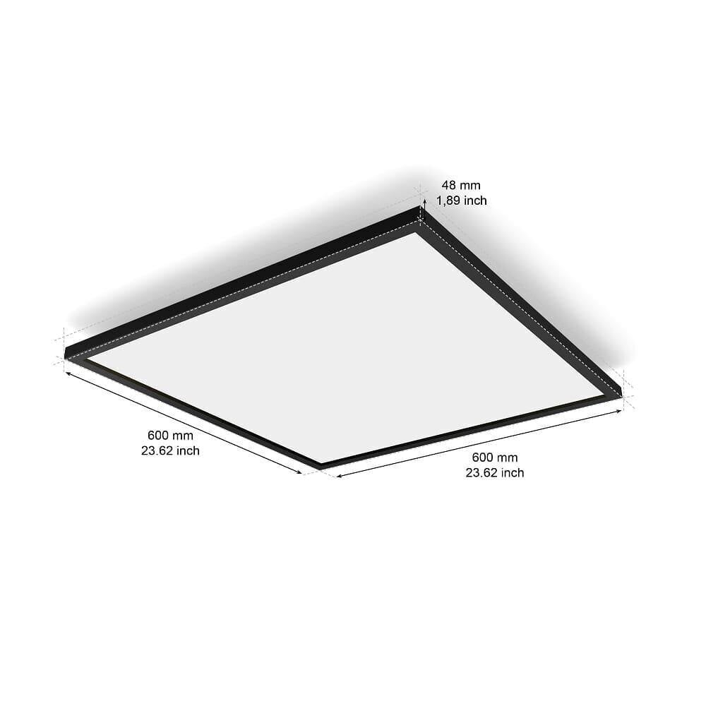 AURELLE HUE PANEL SQ BLACK 39W "000008720169158894" (timbru verde 2,00 lei) hinta ja tiedot | Kattovalaisimet | hobbyhall.fi