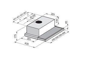 Allenzi S2 60 BL1 hinta ja tiedot | Liesituulettimet | hobbyhall.fi