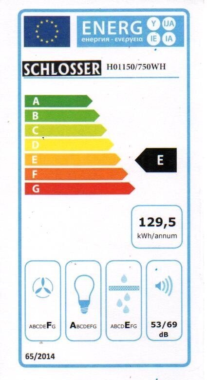 Schlosser H011 50W/750 hinta ja tiedot | Liesituulettimet | hobbyhall.fi