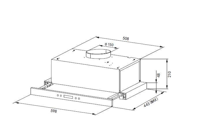 Schlosser DeAirce EB3616CI hinta ja tiedot | Liesituulettimet | hobbyhall.fi