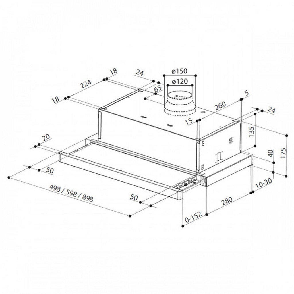 Faber Flexa NG HIP W A60 hinta ja tiedot | Liesituulettimet | hobbyhall.fi