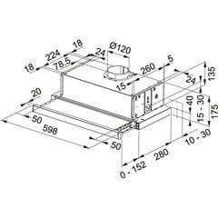 Franke FTC 601 WH GL hinta ja tiedot | Liesituulettimet | hobbyhall.fi