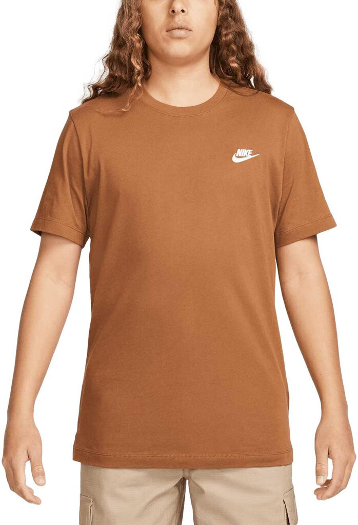 Nike T-Paita M Nsw Club Tee Brown AR4997 281 AR4997 281/2XL hinta ja tiedot | Miesten T-paidat | hobbyhall.fi