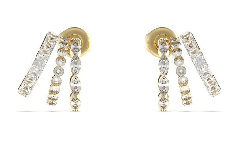 Guess Naisten kullatut korvakorut Crazy Earrings JUBE03307JWYGT/U hinta ja tiedot | Korvakorut | hobbyhall.fi