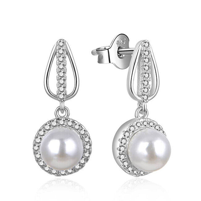 MOISS Charming silver earrings with pearls and zircons E0003119 hinta ja tiedot | Korvakorut | hobbyhall.fi