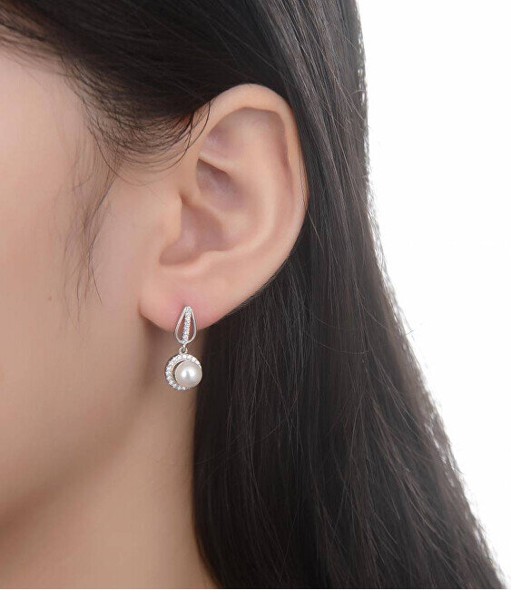 MOISS Charming silver earrings with pearls and zircons E0003119 hinta ja tiedot | Korvakorut | hobbyhall.fi