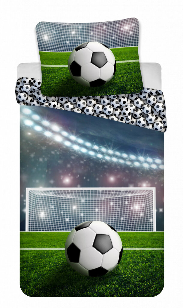 Lasten vuodevaatesetti Football 100x135cm, 40x60 cm hinta ja tiedot | Vuodevaatteet lapsille | hobbyhall.fi