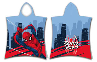 Lasten pyyhe Spiderman Hero Poncho 50x115 cm hinta ja tiedot | Pyyhkeet | hobbyhall.fi