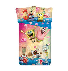 Lasten vuodevaatesetti SpongeBob Party Microfibre 140×200 cm, 70×90 cm hinta ja tiedot | Vuodevaatteet lapsille | hobbyhall.fi