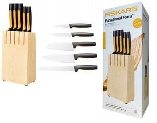 Veitsisarja Fiskars Functional Form -lohkossa, 5 kpl. hinta ja tiedot | Veitset ja tarvikkeet | hobbyhall.fi