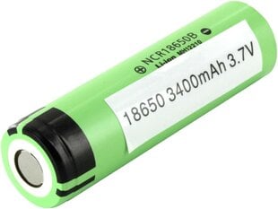 Ladattava akku PANASONIC 18650 NCR18650-B, 3400mAh, Li-ion hinta ja tiedot | Paristot | hobbyhall.fi