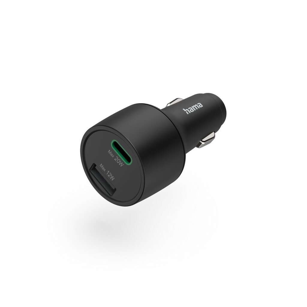 Hama autolaturi, USB-C, USB-A, virtalähde (PD)/Qualcomm®, 32 wattia, musta hinta ja tiedot | FM-lähettimet ja -sovittimet | hobbyhall.fi