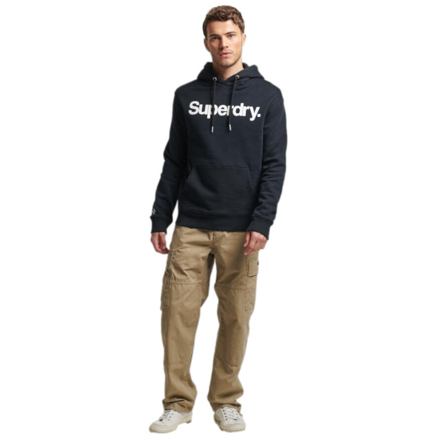 Core logo classic hood superdry m2013243a02a vīriešiem juoda miehet musta M2013243A02A hinta ja tiedot | Miesten puserot ja hupparit | hobbyhall.fi