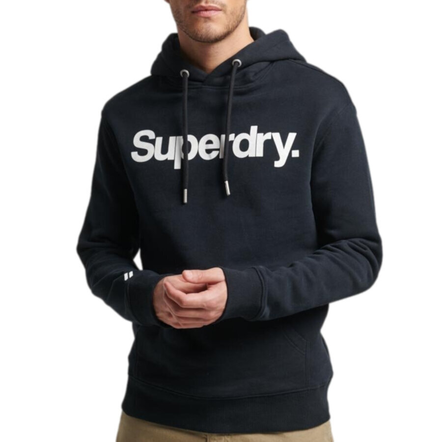 Core logo classic hood superdry m2013243a02a vīriešiem juoda miehet musta M2013243A02A hinta ja tiedot | Miesten puserot ja hupparit | hobbyhall.fi