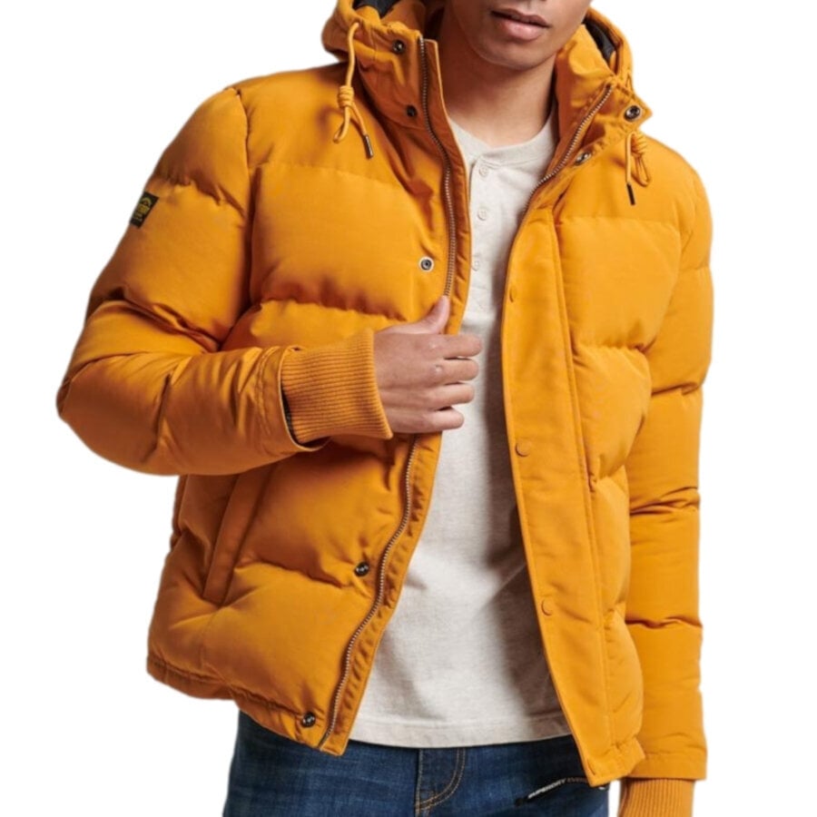 Everest short hooded puffer superdry m5011743a34k vīriešiem geltona miehet keltainen M5011743A34K hinta ja tiedot | Miesten ulkoilutakit | hobbyhall.fi