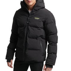 Hooded boxy puffer jacket superdry ms311478a02a vīriešiem juoda miehet musta MS311478A02A hinta ja tiedot | Miesten ulkoilutakit | hobbyhall.fi