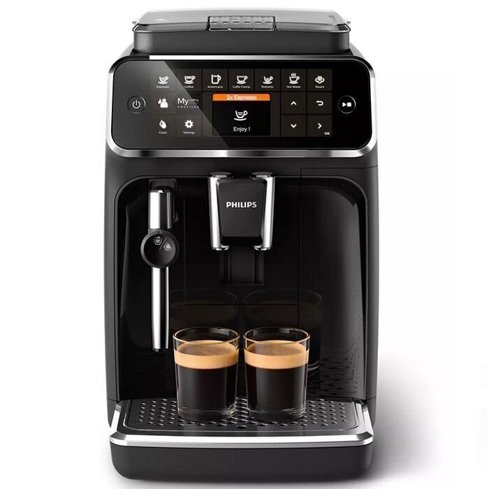 Espressokone Philips 4300 EP4321/50, musta hinta ja tiedot | Kahvinkeittimet ja kahvikoneet | hobbyhall.fi