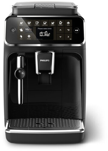 Espressokone Philips 4300 EP4321/50, musta hinta ja tiedot | Kahvinkeittimet ja kahvikoneet | hobbyhall.fi