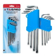 TORX KUOSIKOAVAIMET TYYPPI L T10-T50 reiällä 9kpl hinta ja tiedot | Käsityökalut | hobbyhall.fi