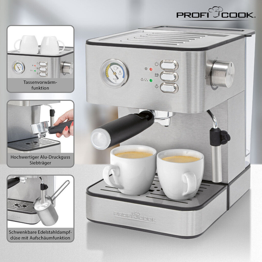 Espressokone ProfiCook PCES1209 hinta ja tiedot | Kahvinkeittimet ja kahvikoneet | hobbyhall.fi