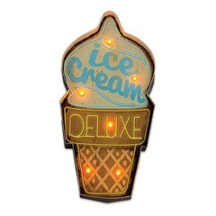 RETRO Metal Sign LED Ice Cream Forever Light hinta ja tiedot | Sisustustuotteet | hobbyhall.fi