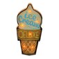 RETRO Metal Sign LED Ice Cream Forever Light hinta ja tiedot | Sisustustuotteet | hobbyhall.fi