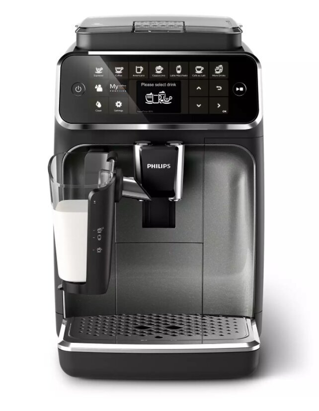 Espressokone Philips LatteGo Series 4300 EP4349/70, musta hinta ja tiedot | Kahvinkeittimet ja kahvikoneet | hobbyhall.fi