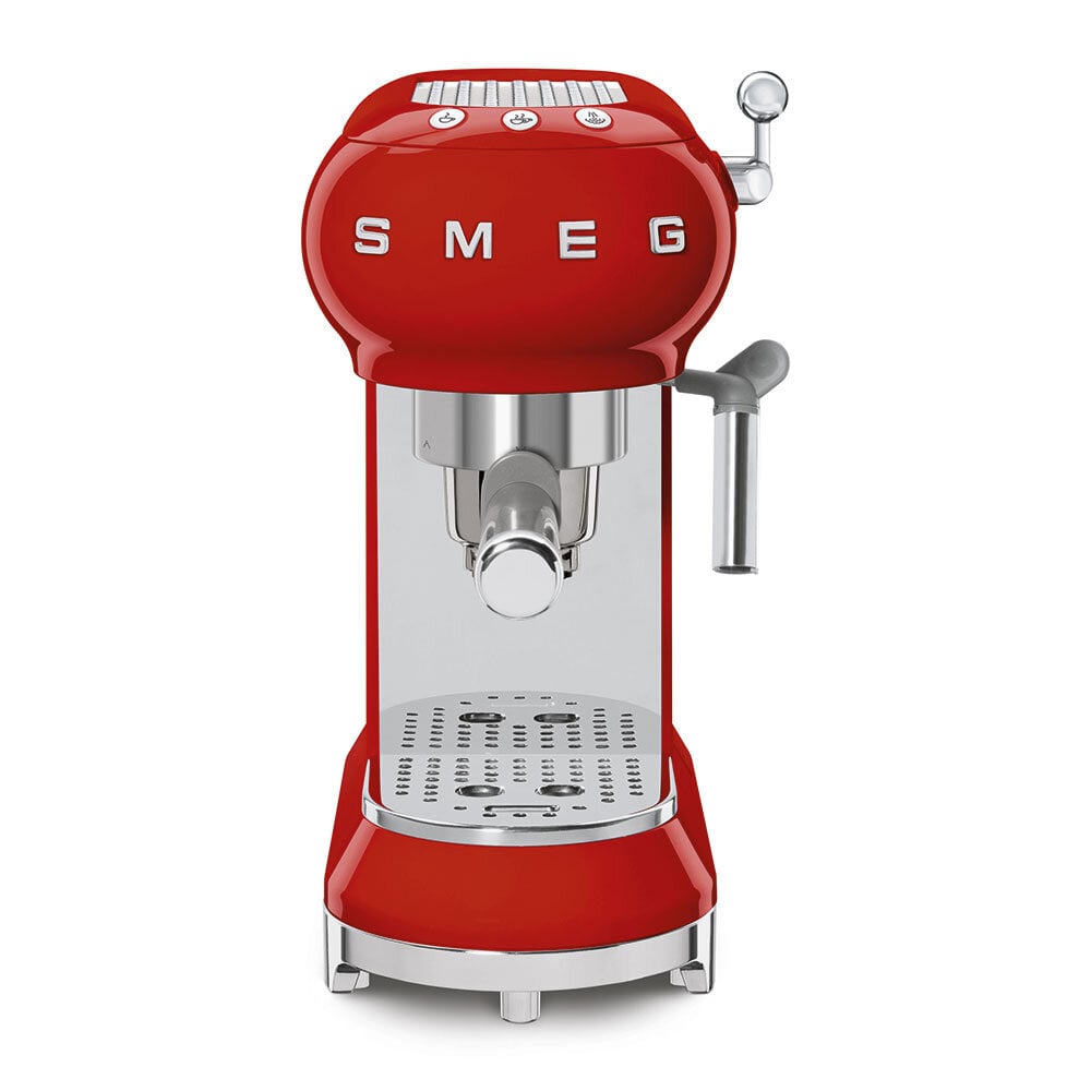 Espressokone Smeg, 50-luvun retro, punainen hinta ja tiedot | Kahvinkeittimet ja kahvikoneet | hobbyhall.fi