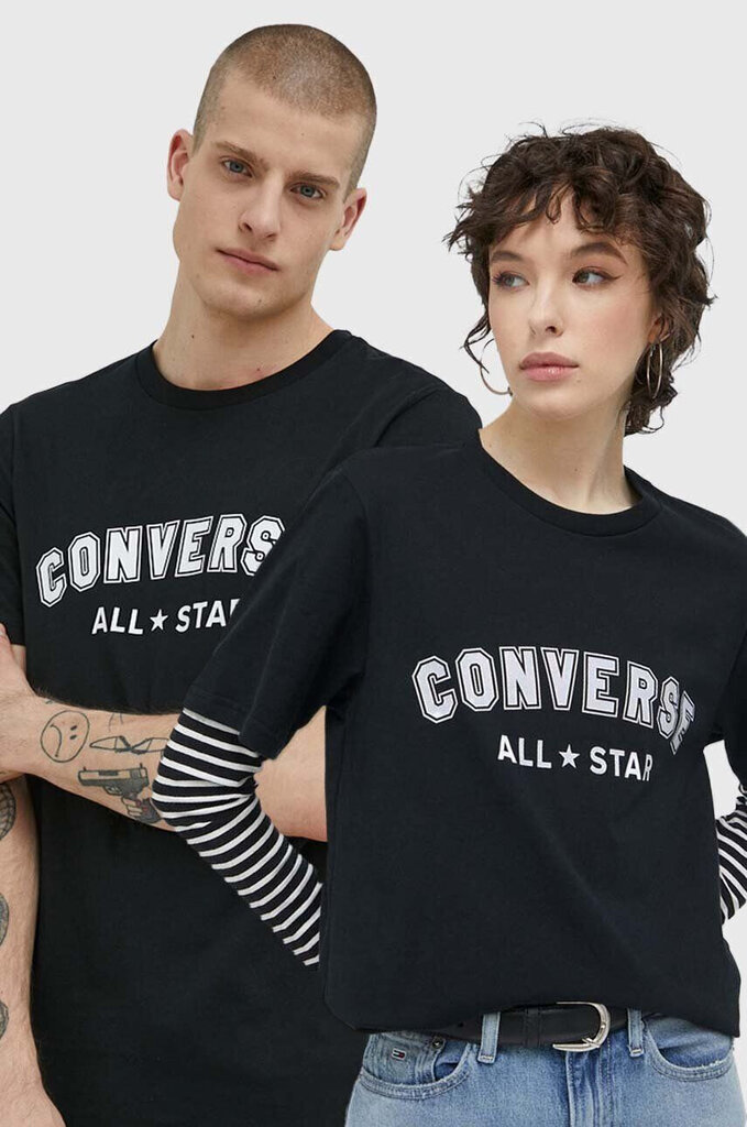 Converse T-Paita Unisex All Star Tee Black 10024566 A02 10024566 A02/M hinta ja tiedot | Miesten T-paidat | hobbyhall.fi