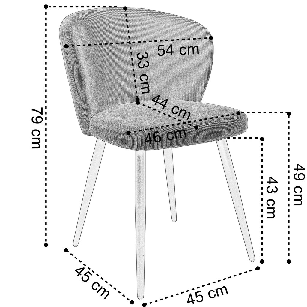 Tuoli - Krosby, kerma hinta ja tiedot | Ruokapöydän tuolit | hobbyhall.fi
