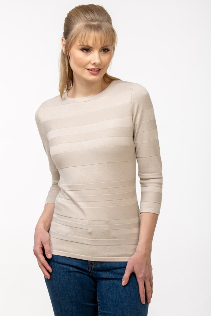 Mag n dz õh relj/triip ühev 822354 03, vaaleanbeige 822354*03-XL hinta ja tiedot | Naisten neulepuserot | hobbyhall.fi