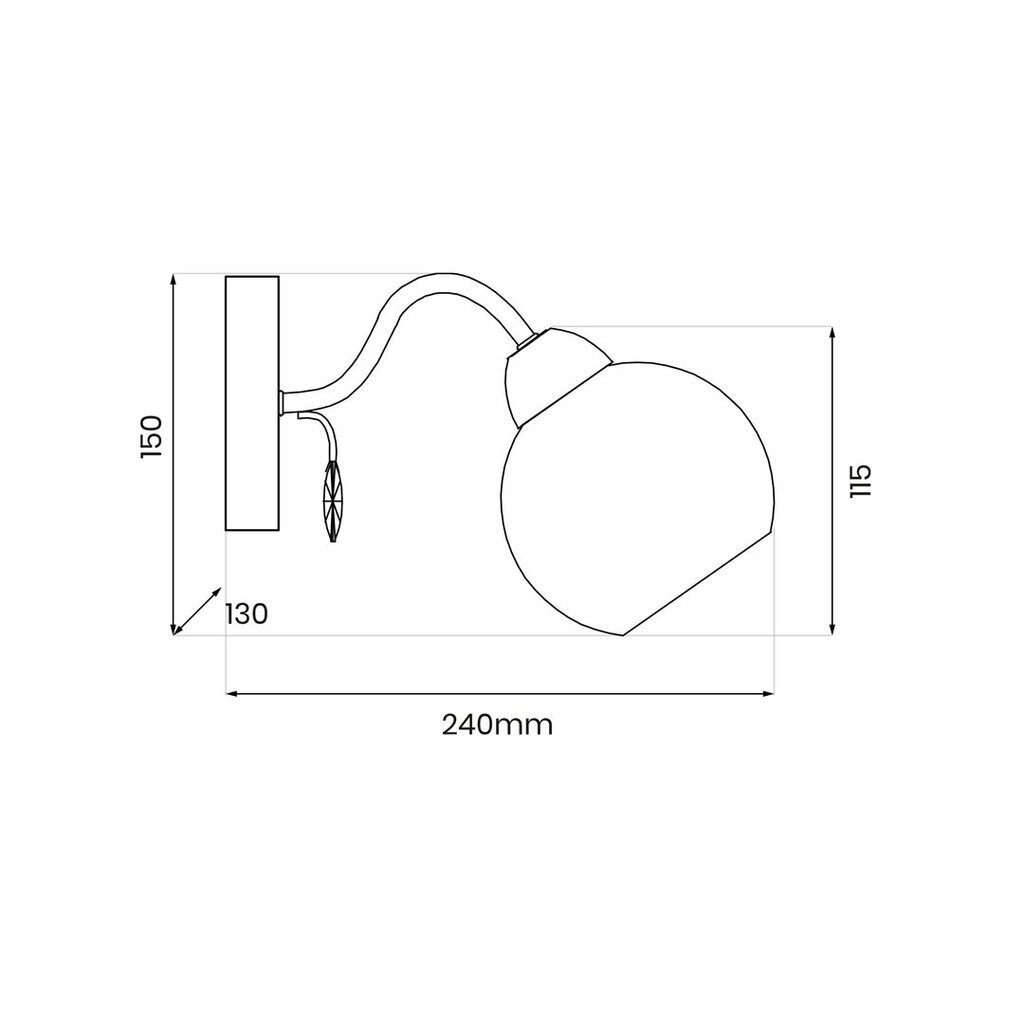 seinävalaisin connor 1xe27, valkoinen hinta ja tiedot | Seinävalaisimet | hobbyhall.fi