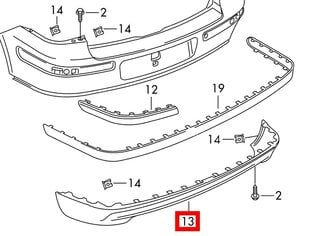 Volkswagen GOLF MK4 GTI takapuskuri Spoiler Lip Aito 1J6807521CB41 hinta ja tiedot | Lisätarvikkeet autoiluun | hobbyhall.fi