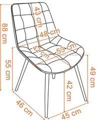 samettituoli tummansininen hinta ja tiedot | Ruokapöydän tuolit | hobbyhall.fi