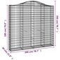 Gabion kori vidaXL 200x30x180/200 cm hinta ja tiedot | Aidat ja tarvikkeet | hobbyhall.fi