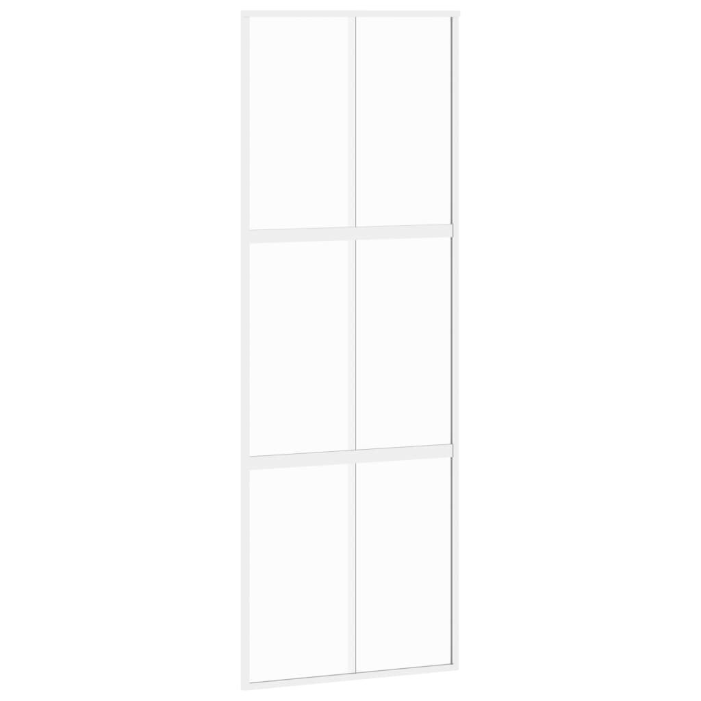 Liukuovi valkoinen 76x205cm karkaistu lasi/alumiini 155216 hinta ja tiedot | Sisäovet | hobbyhall.fi