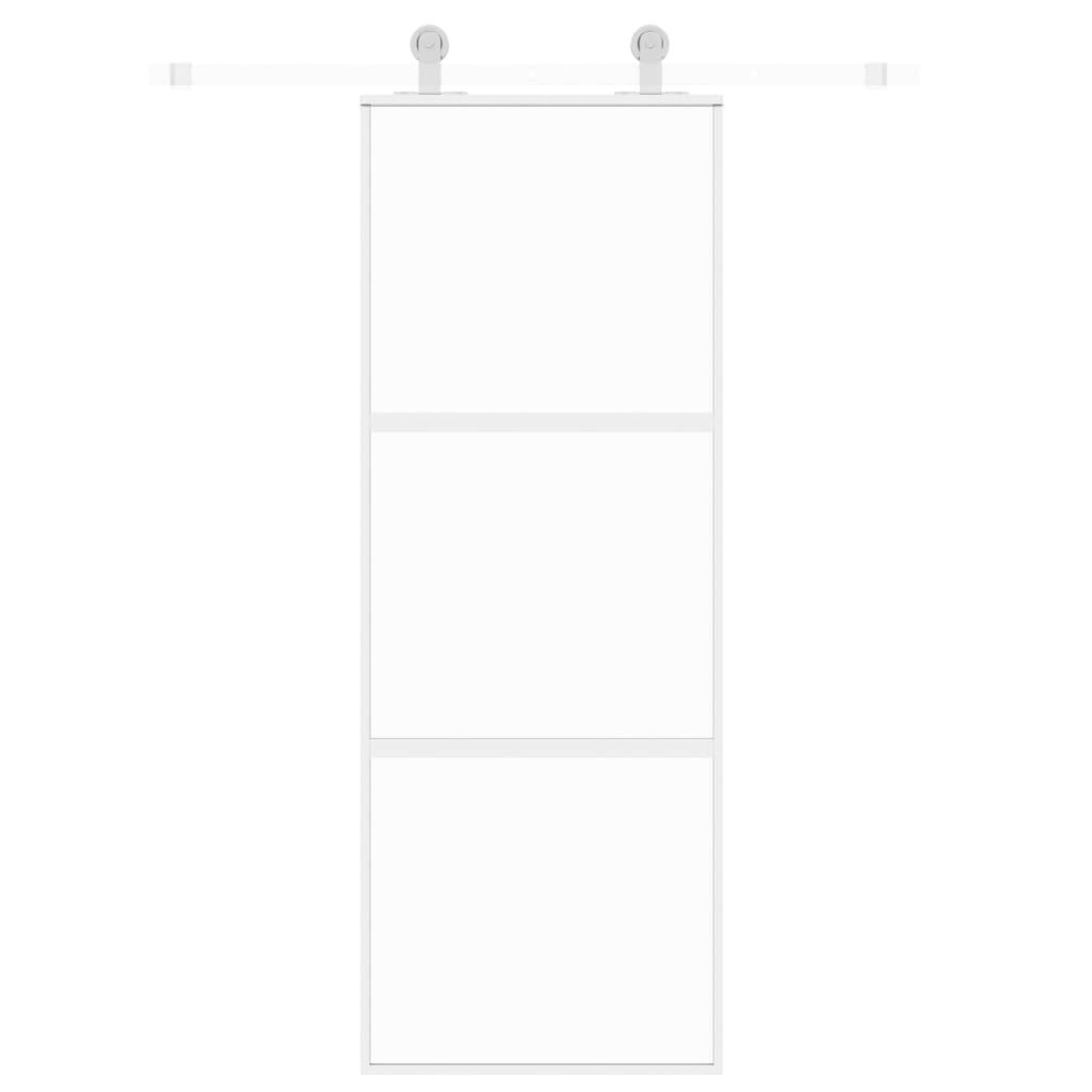 Liukuovi valkoinen 76x205cm karkaistu lasi/alumiini 155204 hinta ja tiedot | Sisäovet | hobbyhall.fi