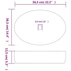 Pöydän pesuallas musta/sininen keraaminen soikea hinta ja tiedot | Pesualtaat | hobbyhall.fi