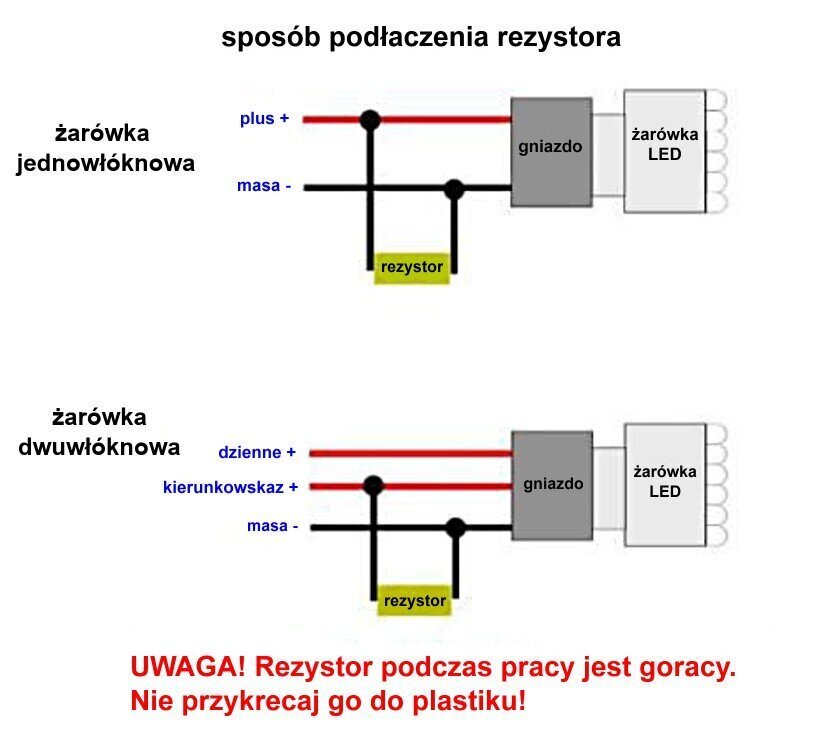 Resistori - CAN 50W 6 Ohm 12 V virheen dekooderi 12V hinta ja tiedot | Lisätarvikkeet autoiluun | hobbyhall.fi