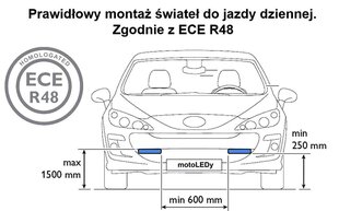 DRL LED 24V päiväajovalot 2kpl 2kpl hinta ja tiedot | Ajovalot | hobbyhall.fi