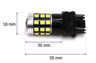 P27/7W LED-lamppu 3157 12-24V CANBUS 1400lm valkoinen linssillä varustettuna hinta ja tiedot | Polttimot | hobbyhall.fi