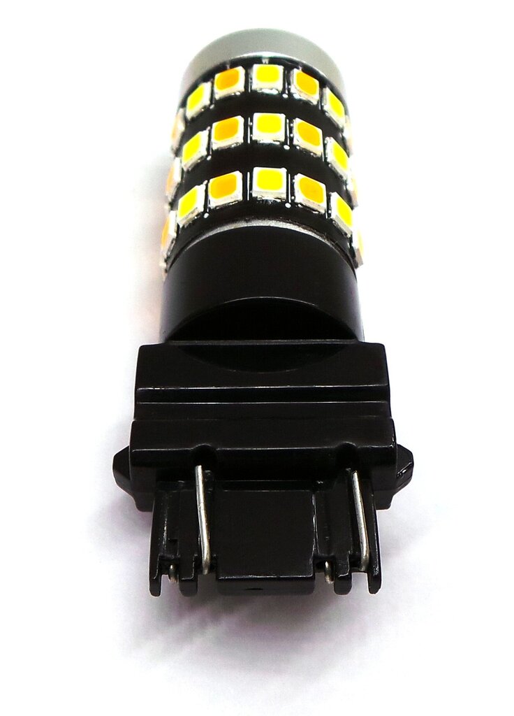 P27/7W LED-lamppu 3157 12V CANBUS valkoinen ja oranssi, kaksivärinen 980lm hinta ja tiedot | Polttimot | hobbyhall.fi