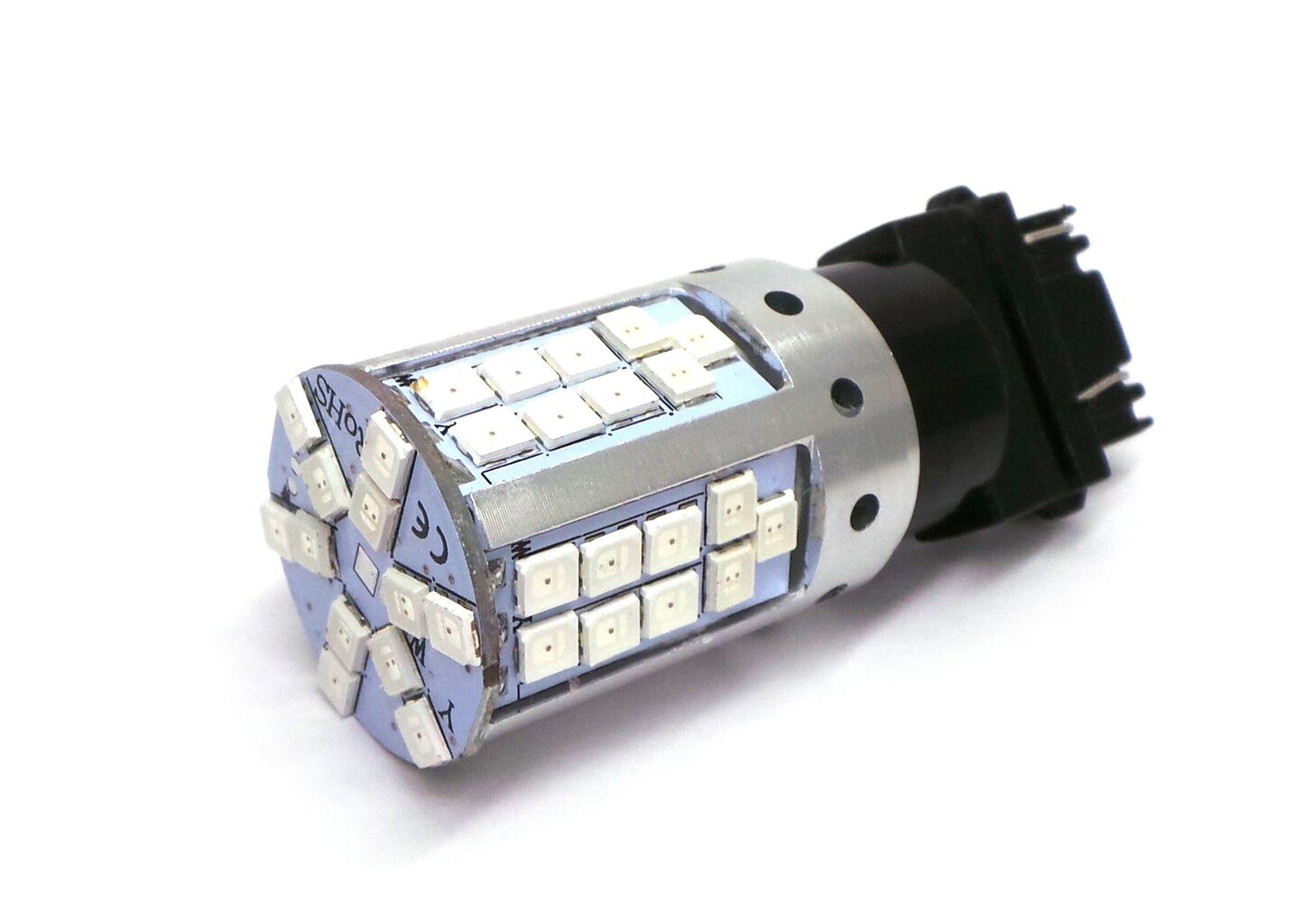 P27/7W LED-lamppu 3157 12-24V CANBUS oranssi-punainen, kaksivärinen USA 2000lm hinta ja tiedot | Polttimot | hobbyhall.fi